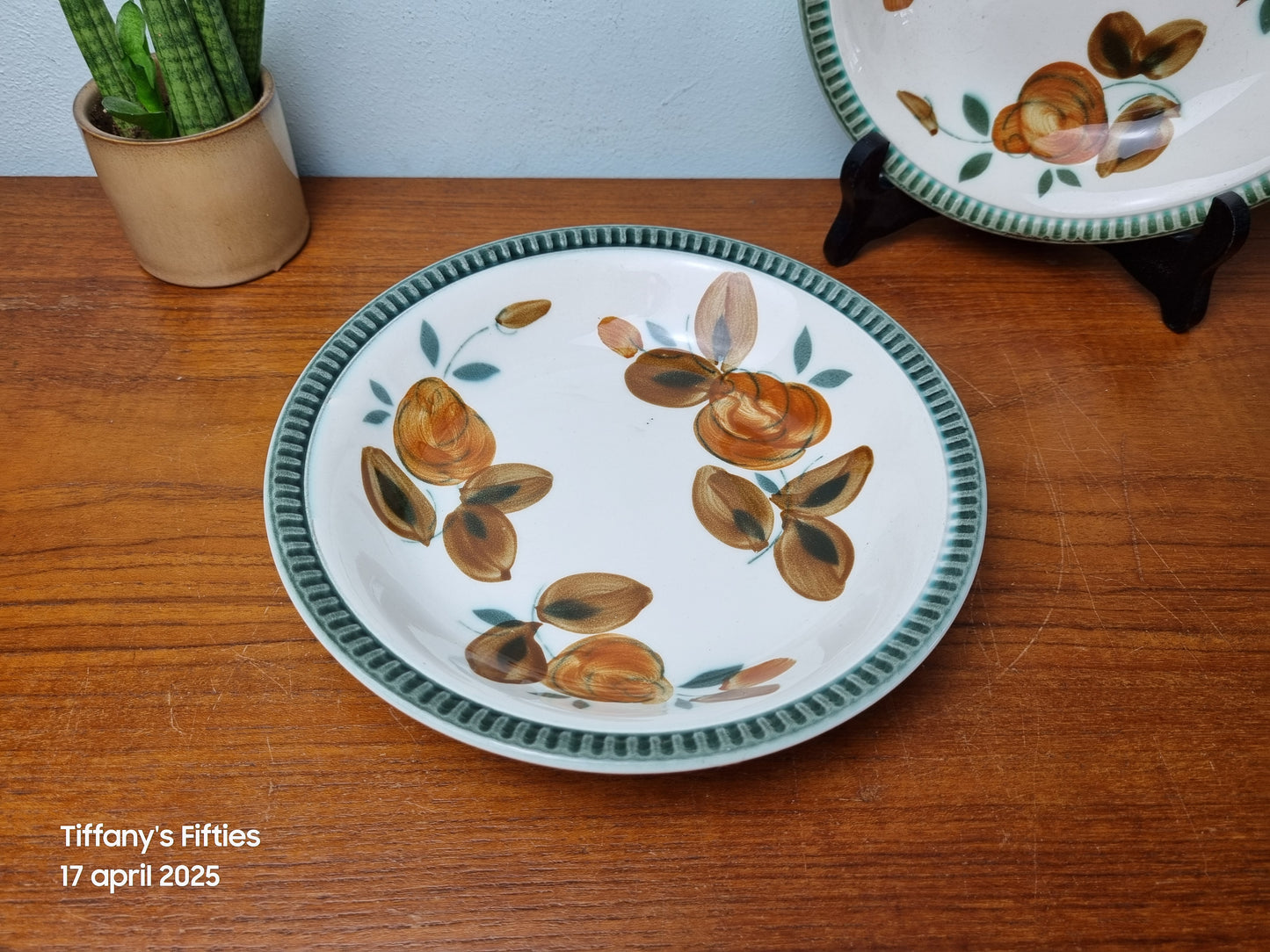 Set 2 diepe borden Boch "Delta" Agatha