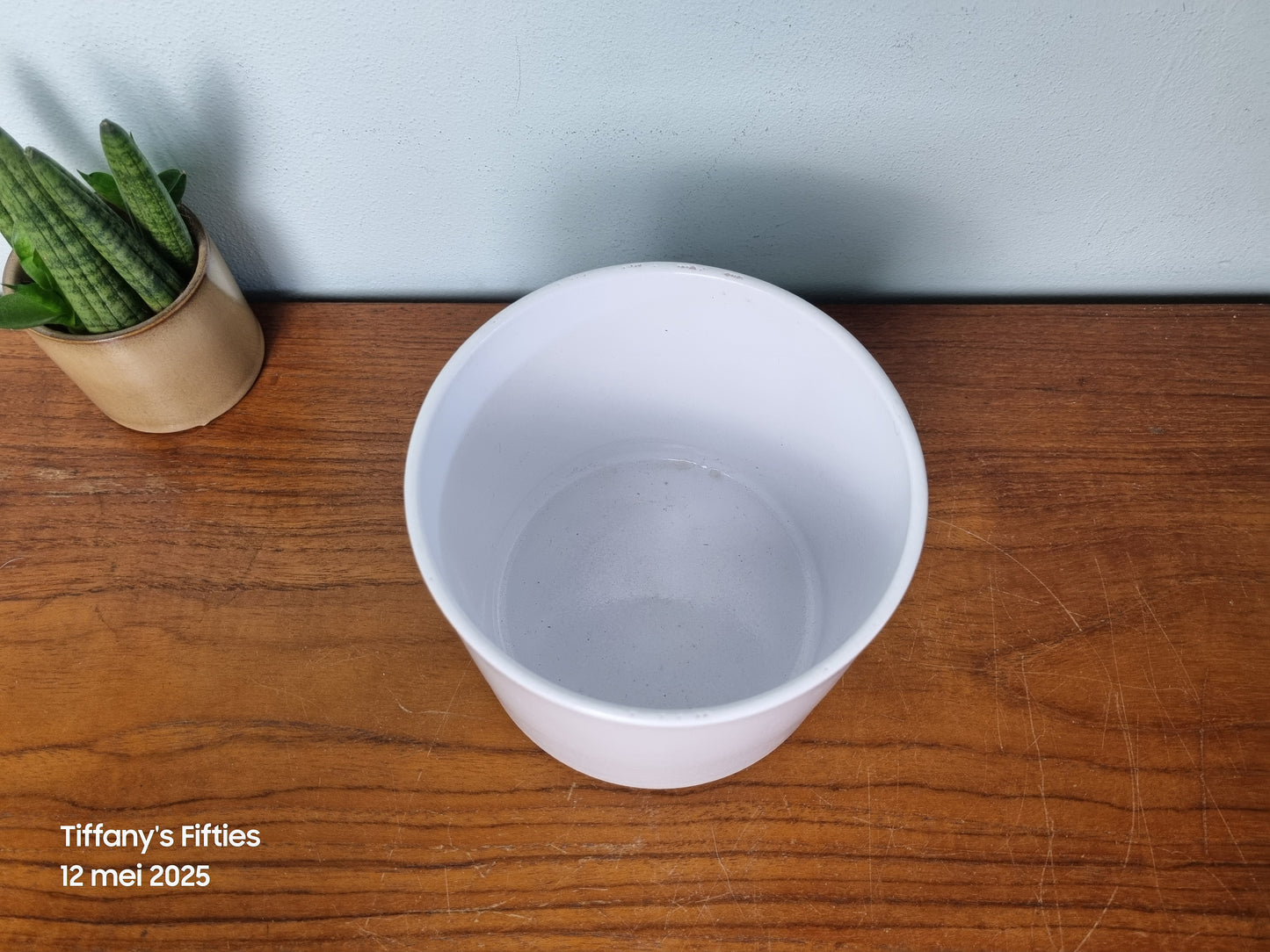 Witte bloempot Made in Germany