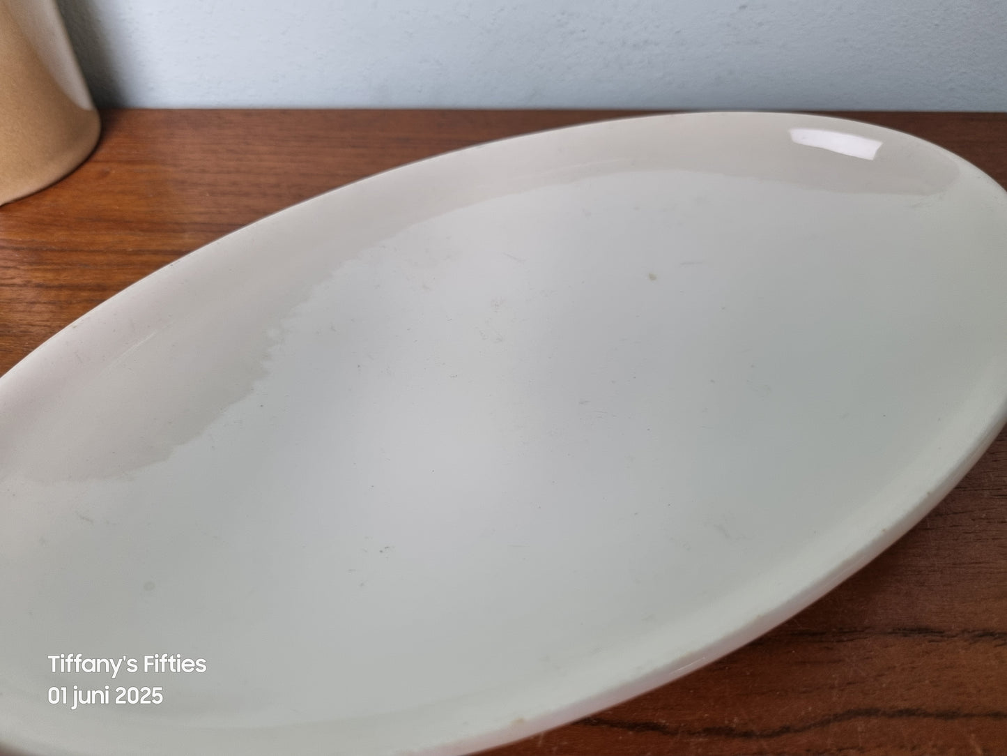 Serveerschaal P. Regout – ovaal wit