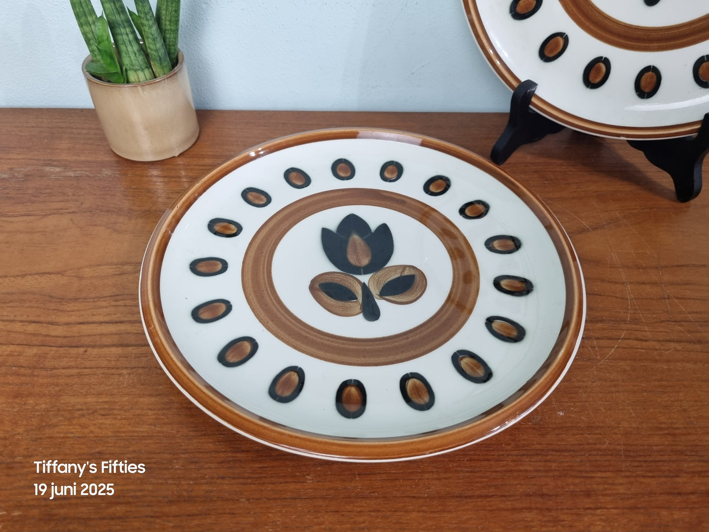 Groot bord Boch "Menuet" - Kimono