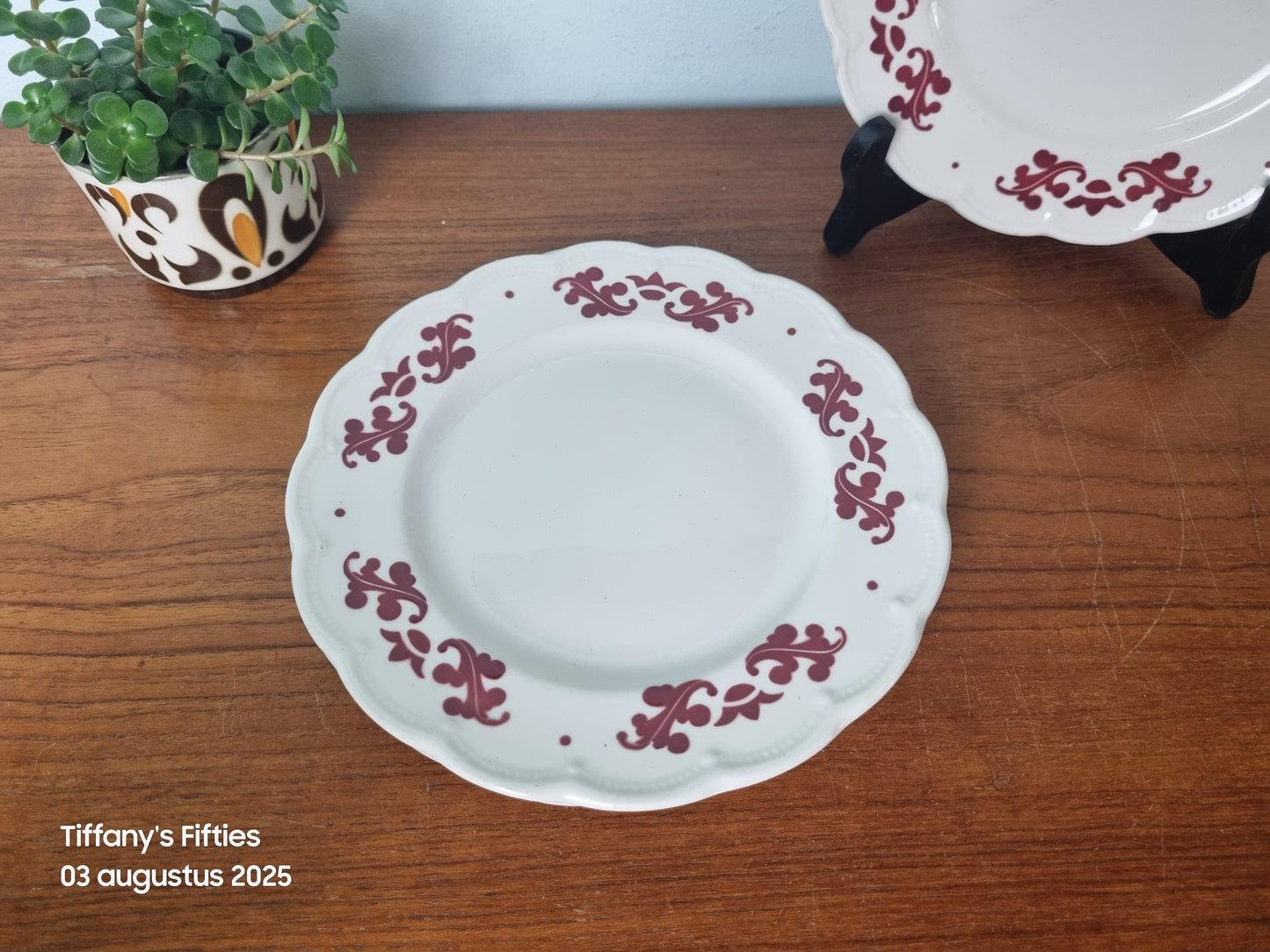 Dessertbord Boch "Festival" Coronation rood