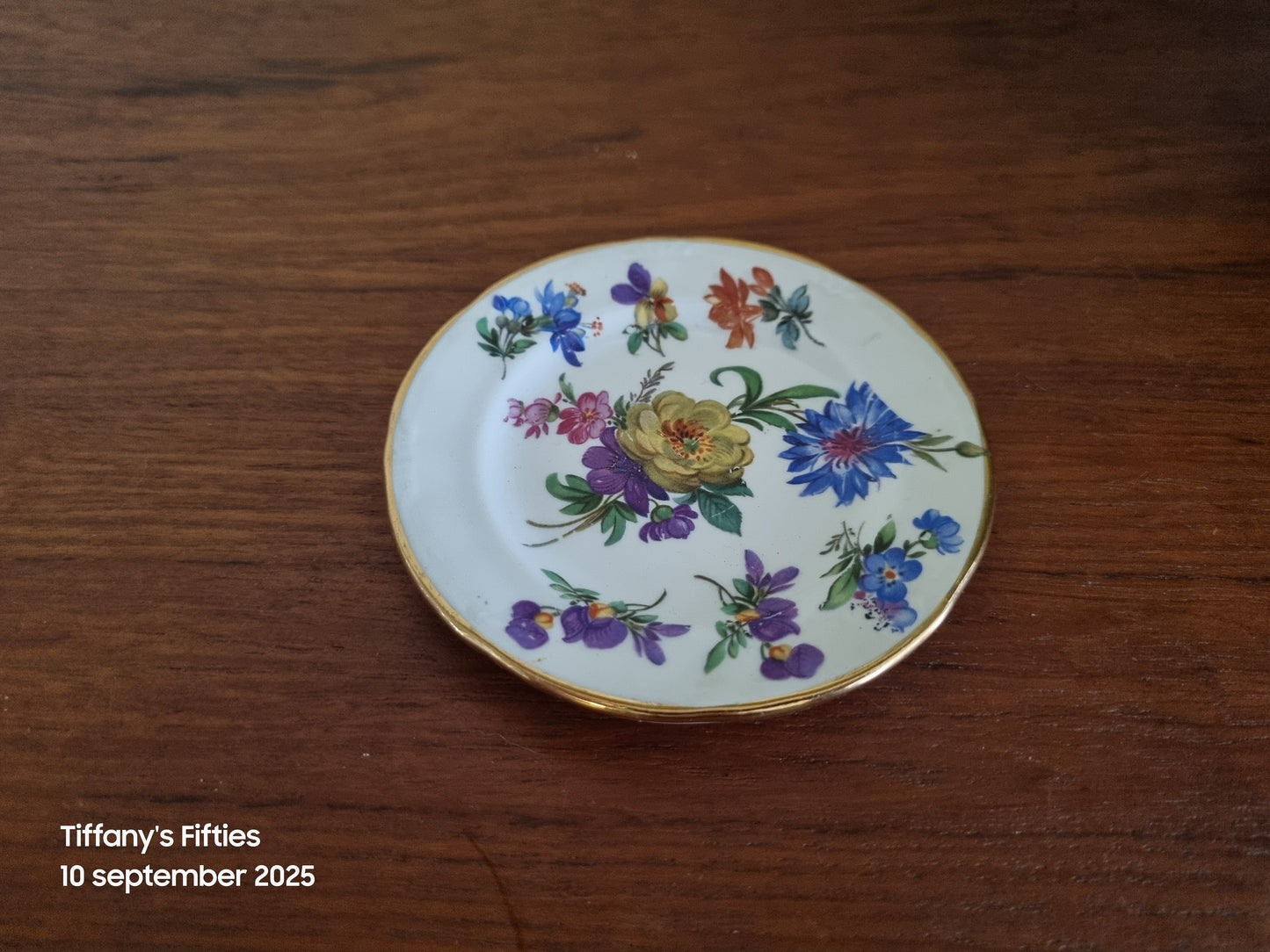 Petit-four schaaltje Boch Fleurs de Saxe