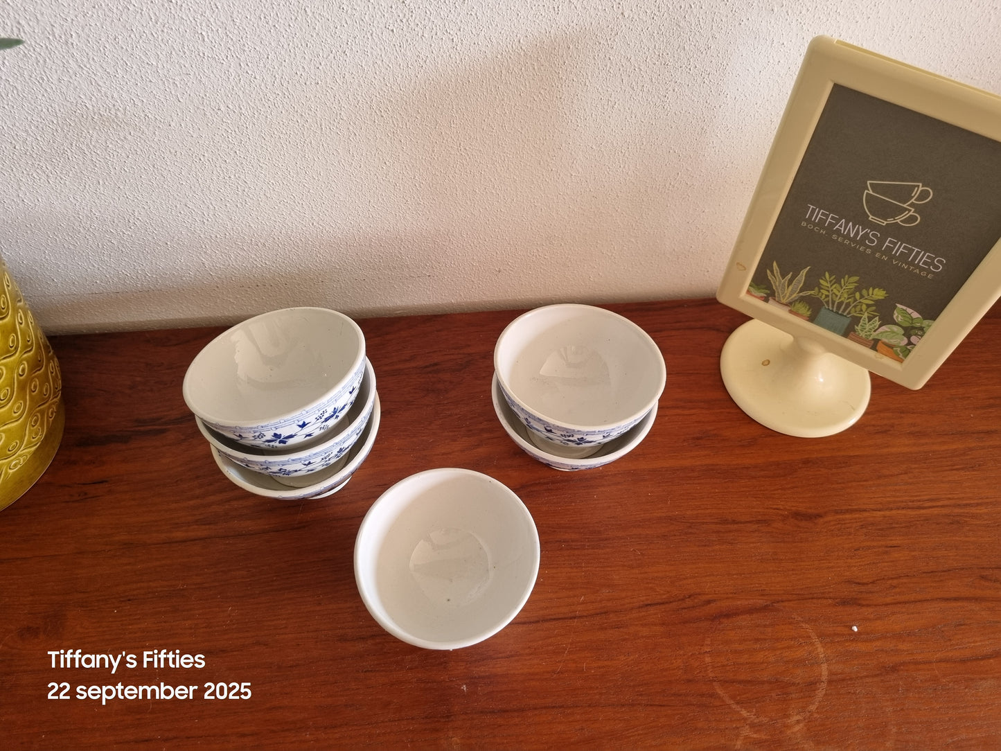 Franse spoelkom blauwe guirlande