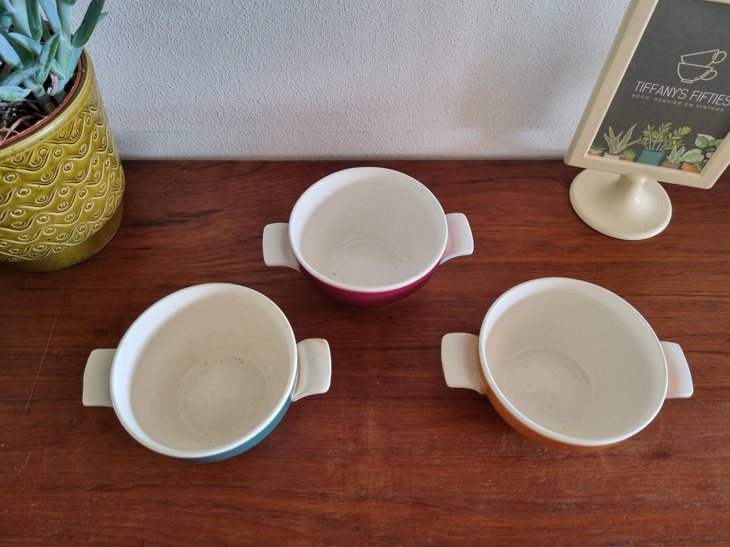 Vintage soepkom met oor (Duits)