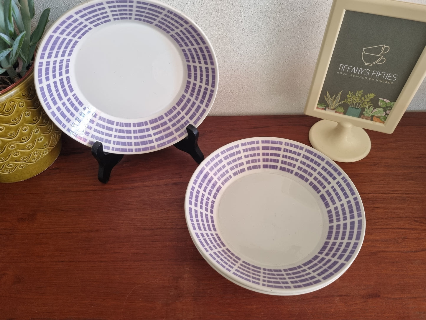 Diep bord Boch "Vedette" Janique paars