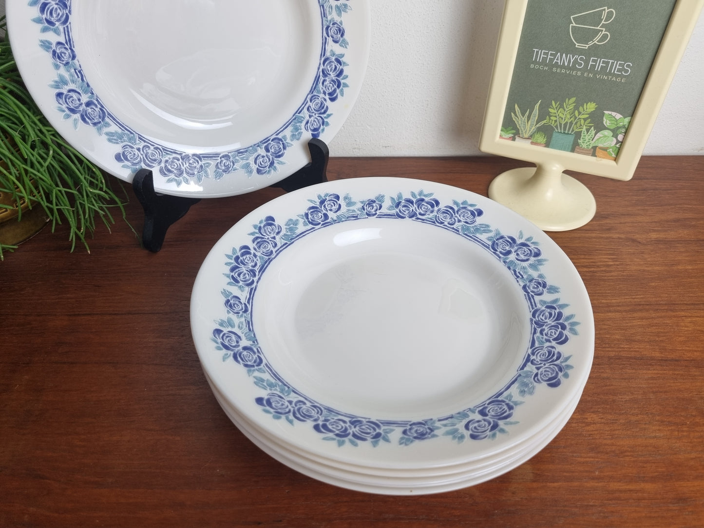 Diep bord Arcopal Blue Rose