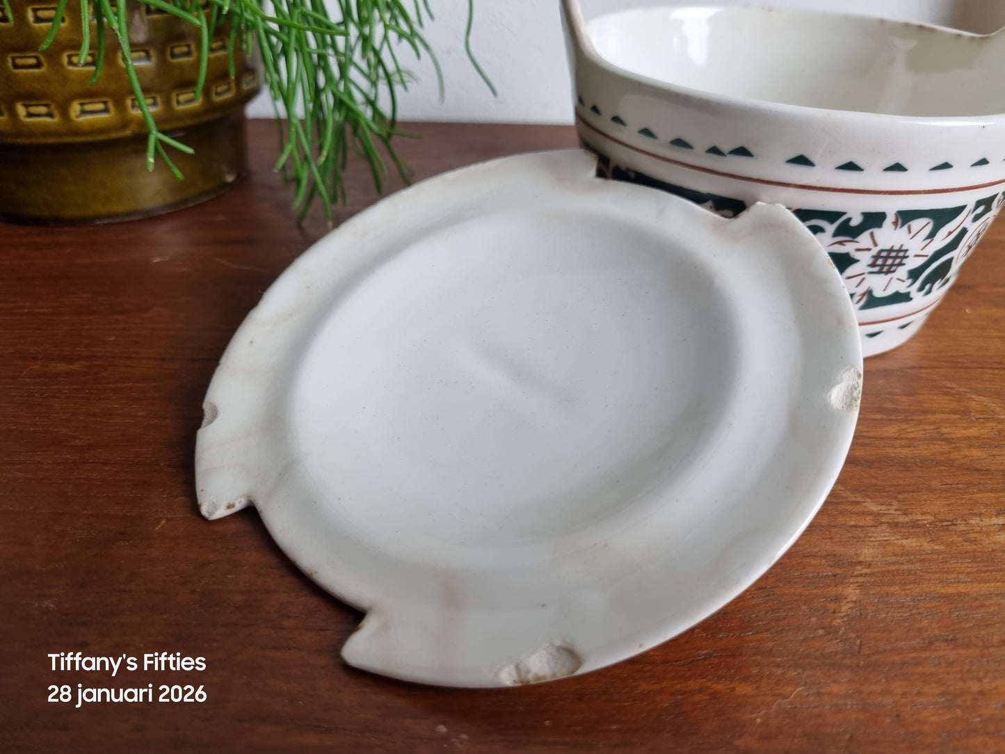 Boterpot Granit groen decor