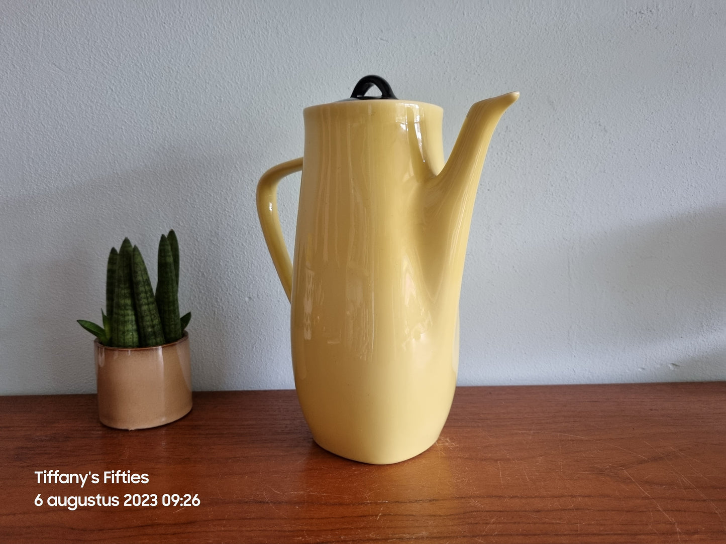 Koffiepot Boch "Seduction" Jaune et Noir