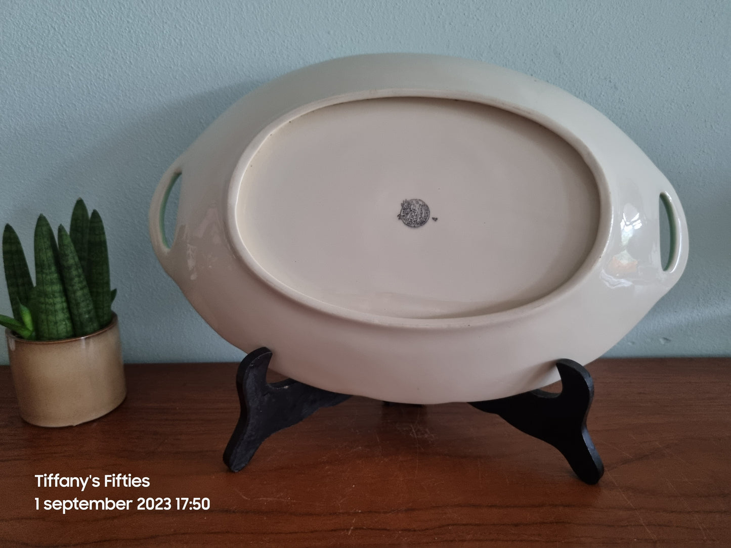 Broodschaal Boch "Capri" pastelgroen