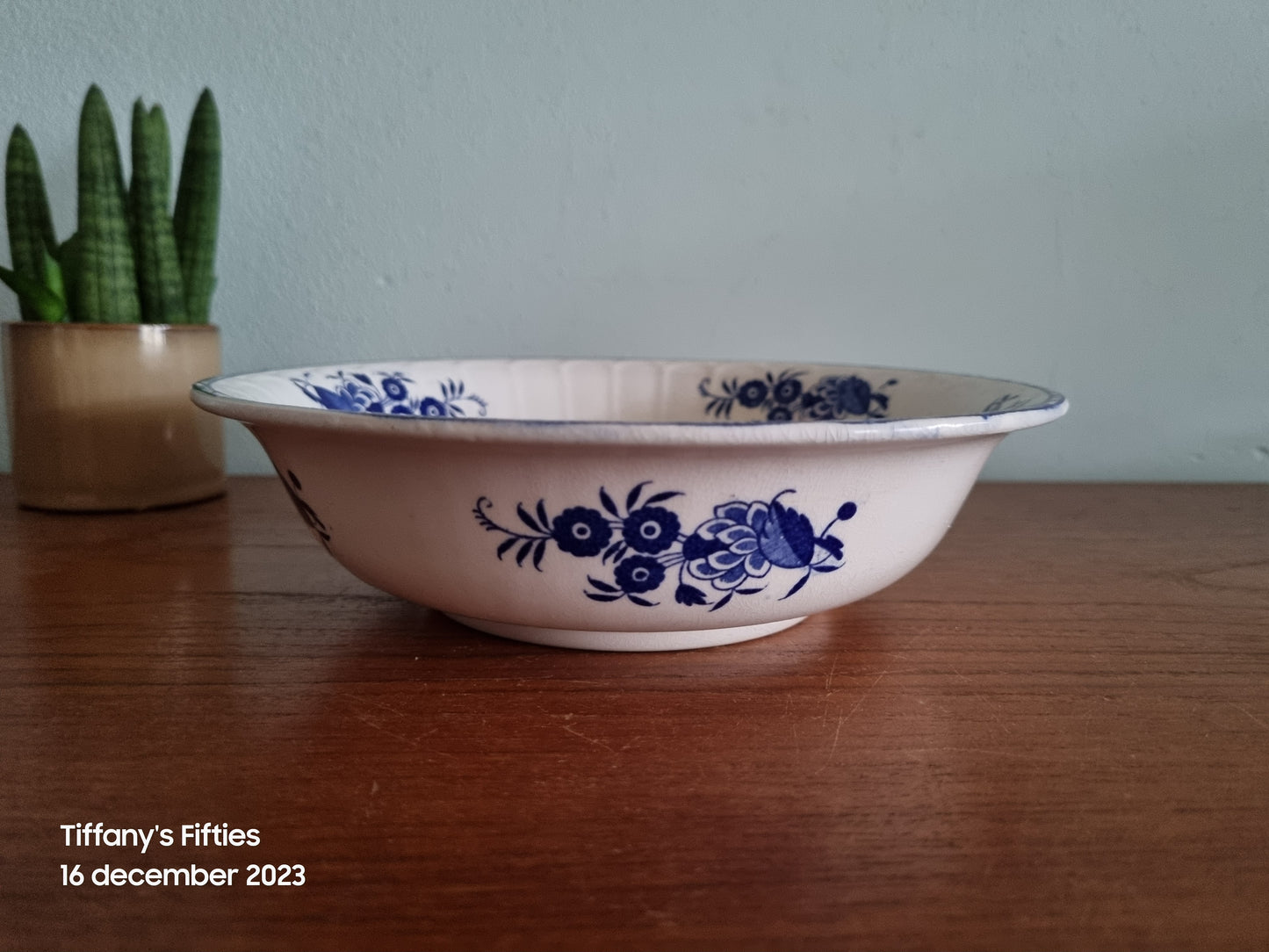 Slaschaal Boch "Cotes évasés" Grand Bouquet 20cm