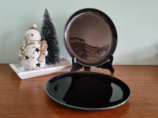 Dessertbord Boch Keralux "Escaut" effen zwart