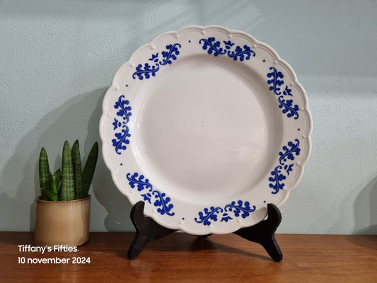 Groot serveerbord Boch "Festival" Coronation blauw