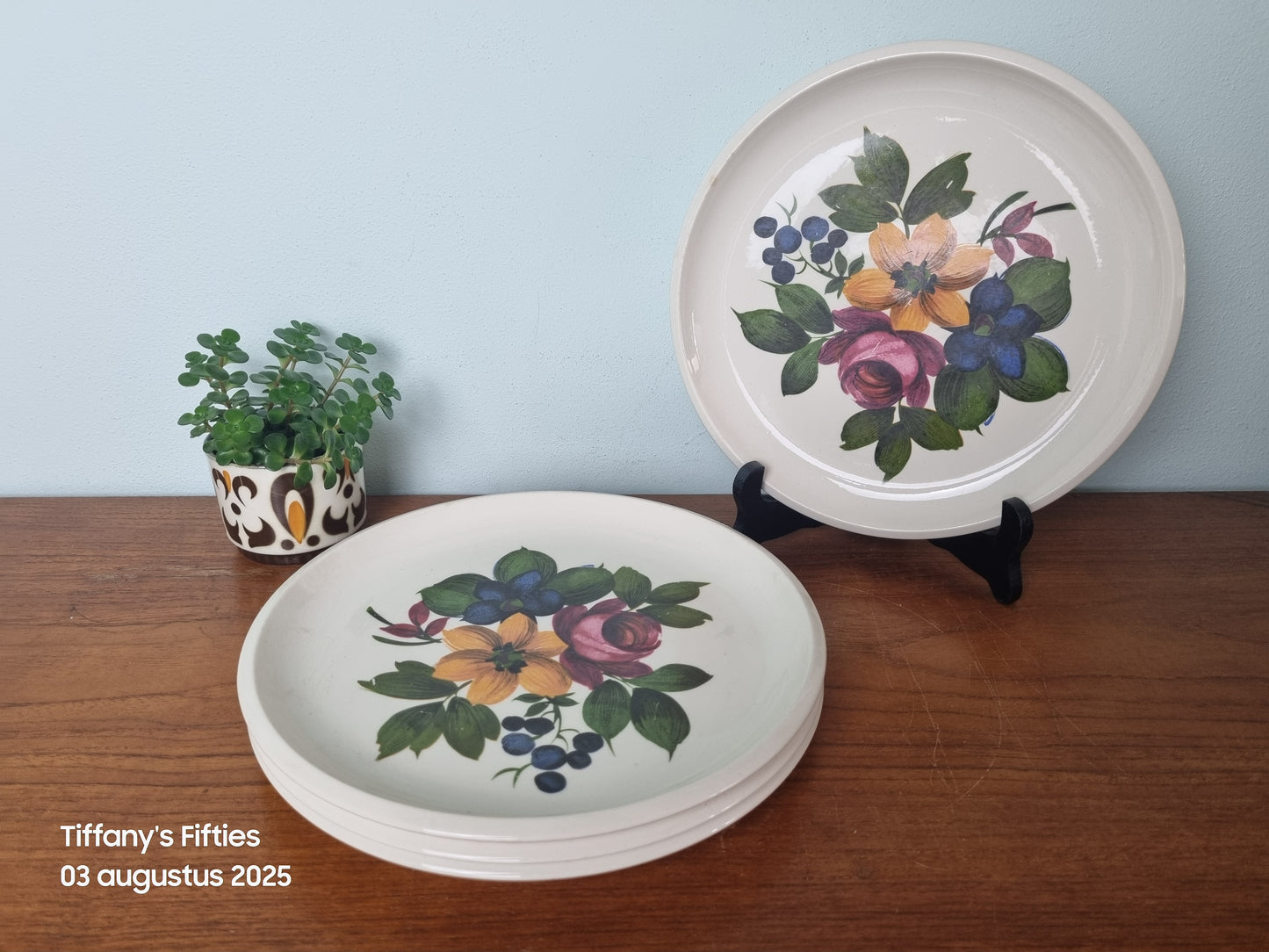 Dinerbord Boch "Menuet" Reve Fleuri