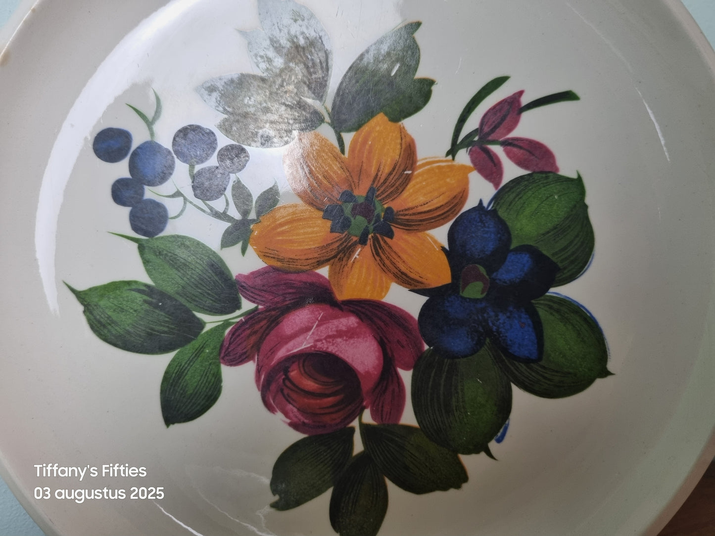 Dinerbord Boch "Menuet" Reve Fleuri