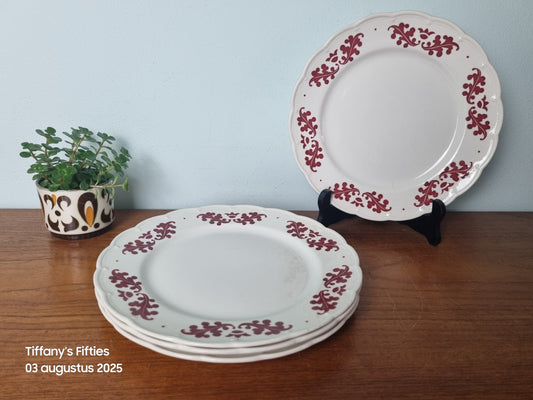 Dinerbord Boch "Festival" Coronation rood