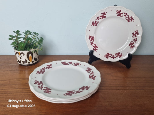 Dessertbord Boch "Festival" Coronation rood