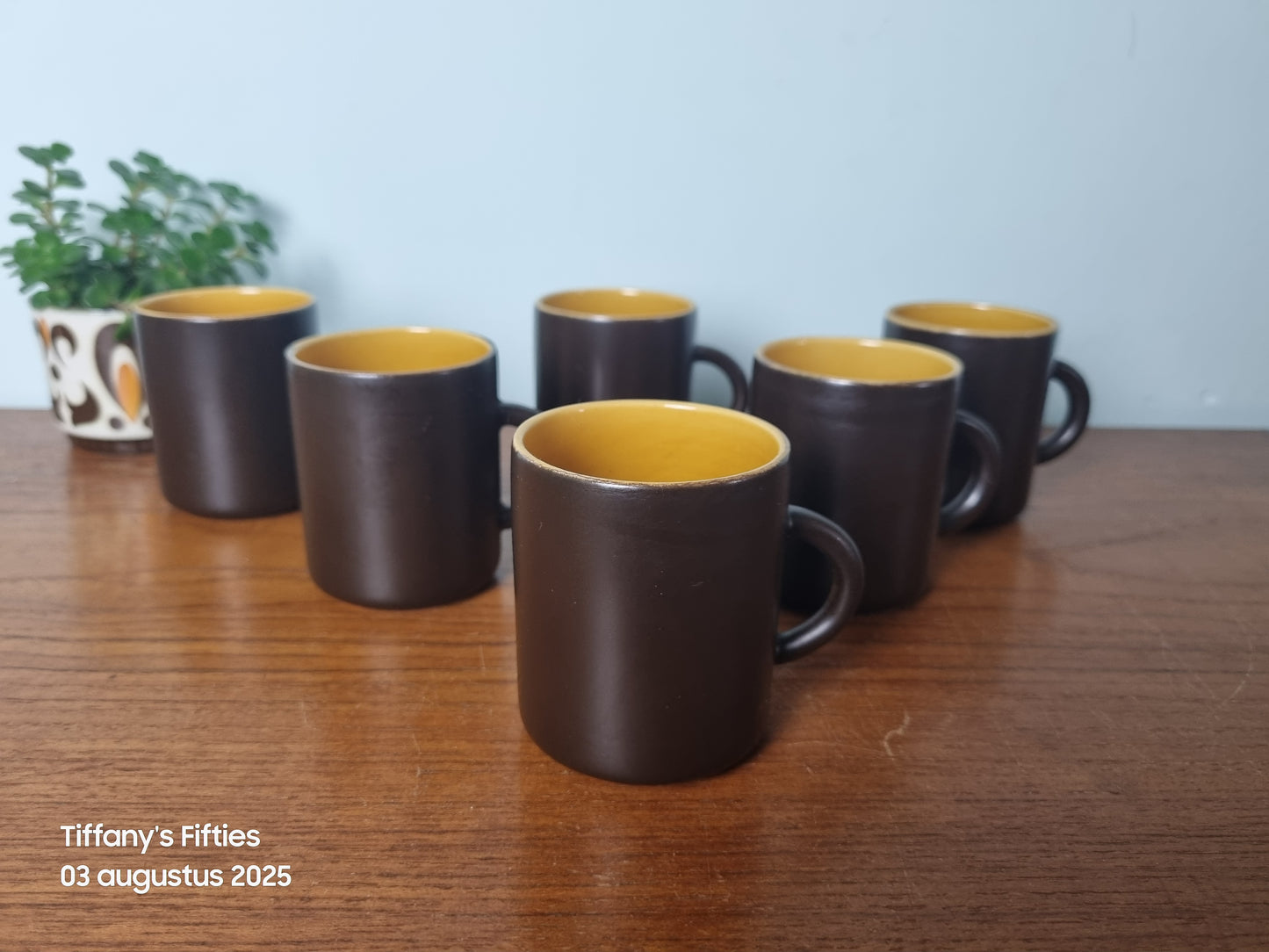 Hoog kopje Huizen "Utrecht" bruin-beige