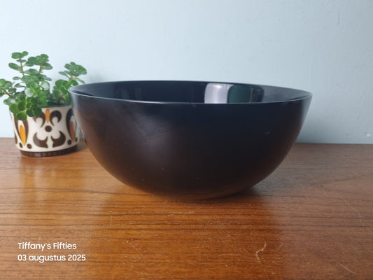 Slaschaal zwart glas