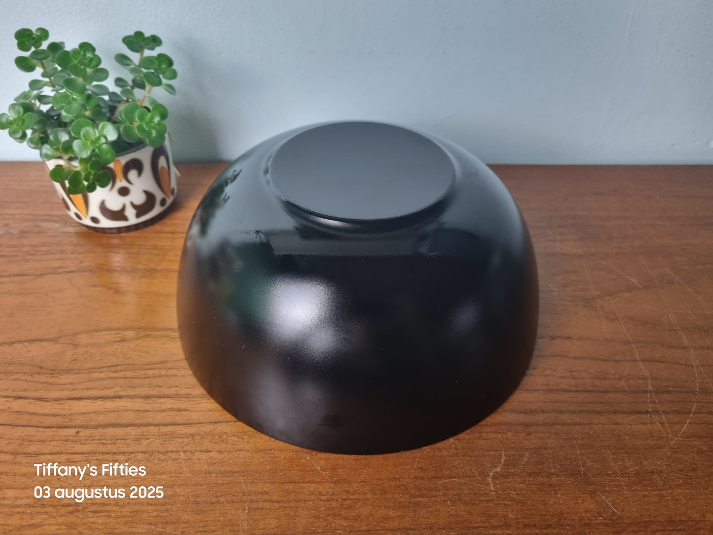 Slaschaal zwart glas