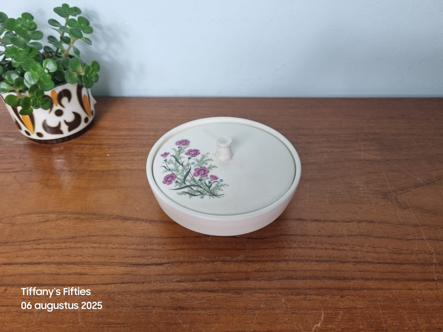 Dekselpotje Mosa met bloemen