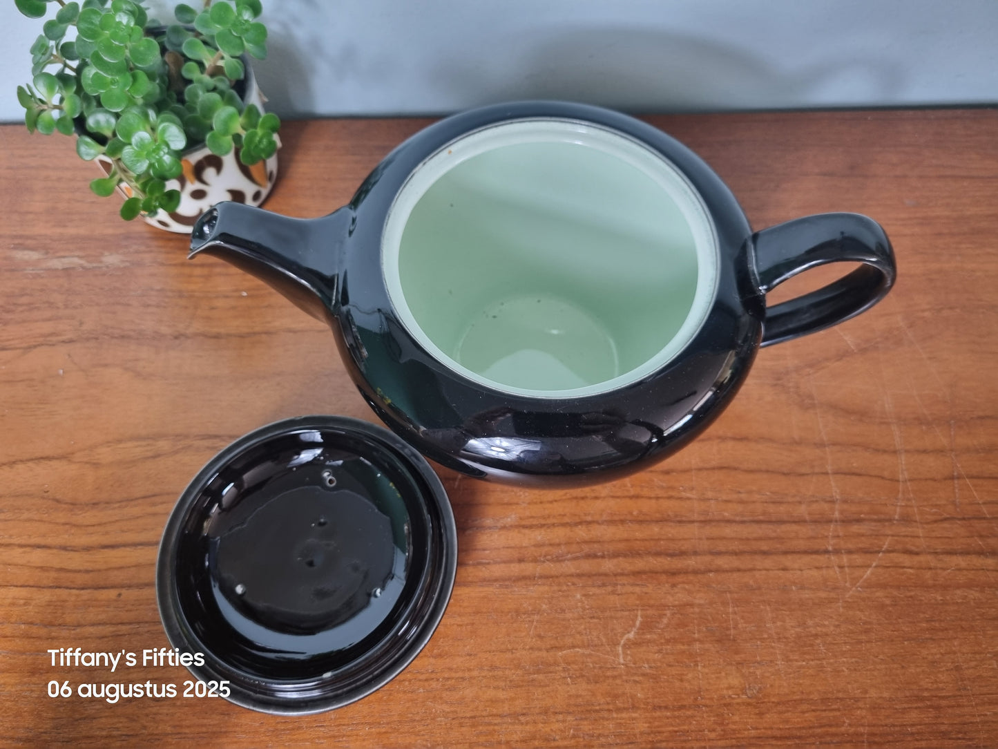 Theepot Goedewaagen zwart en groen