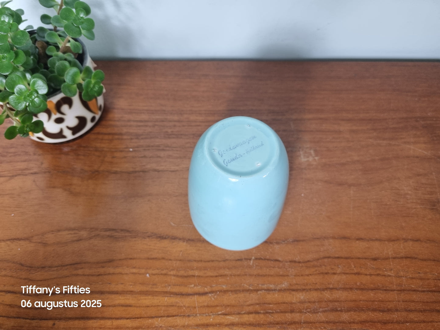 Pastelblauwe beker Goedewaagen