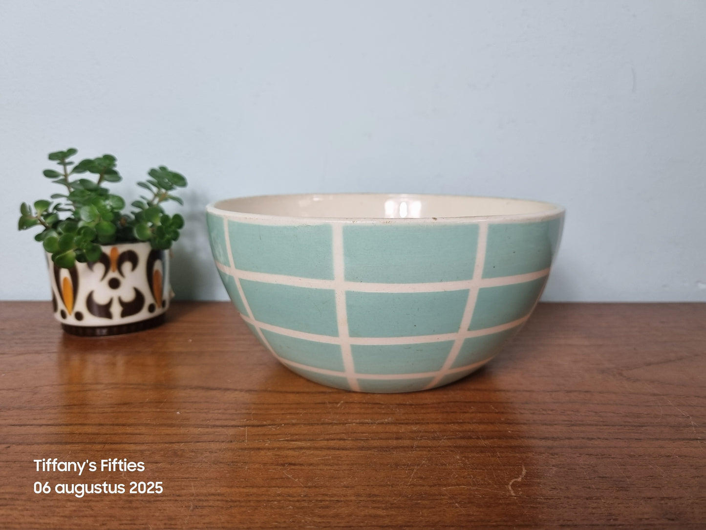 Schaal H. Keramik ruitpatroon