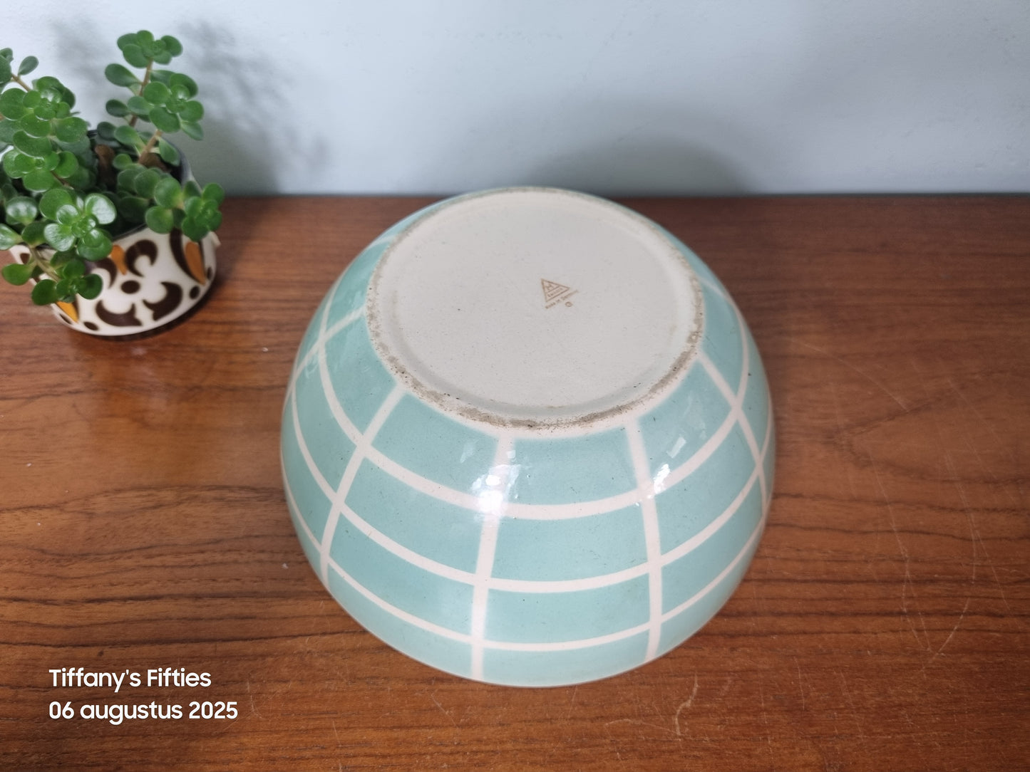 Schaal H. Keramik ruitpatroon