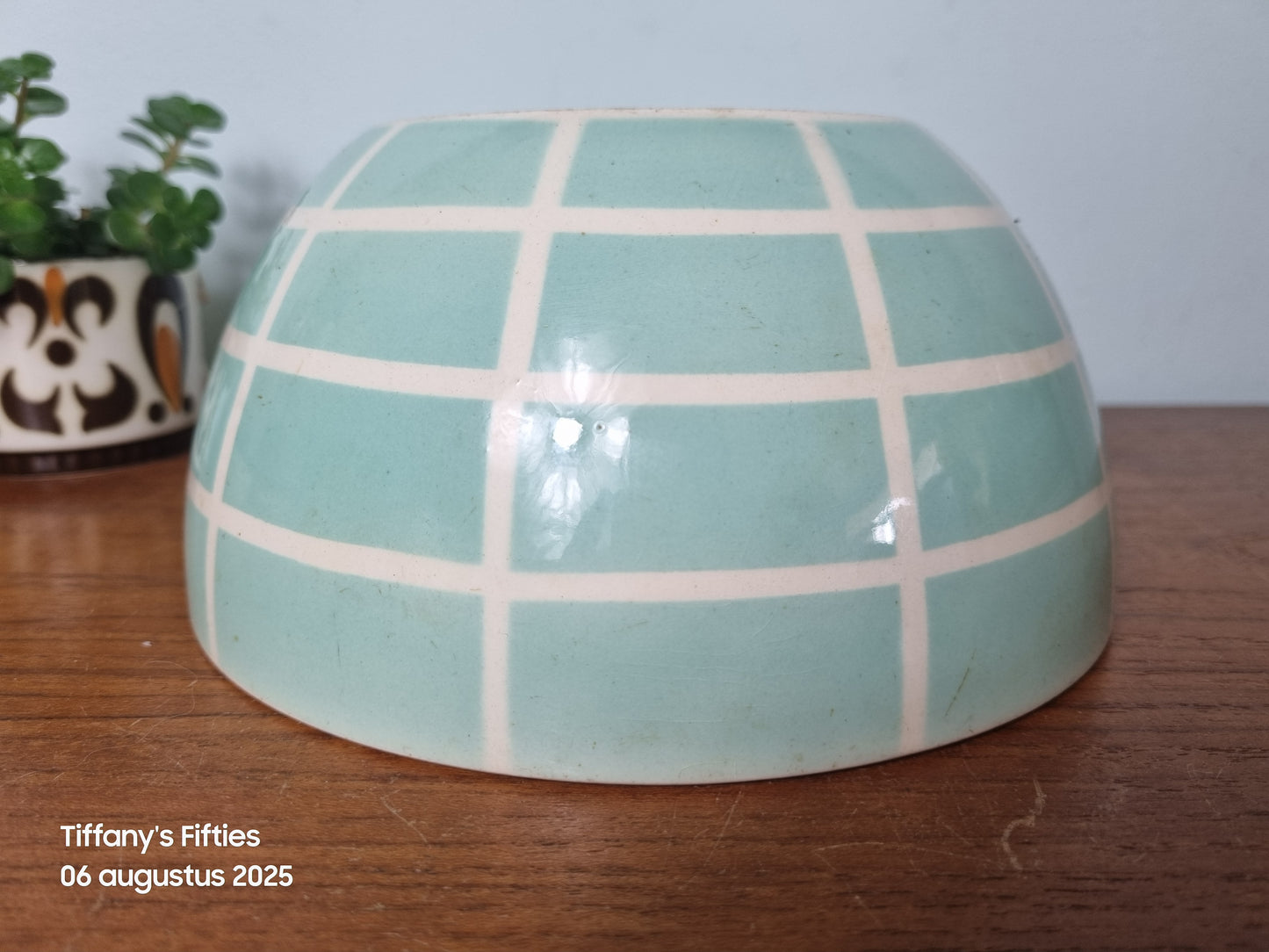 Schaal H. Keramik ruitpatroon