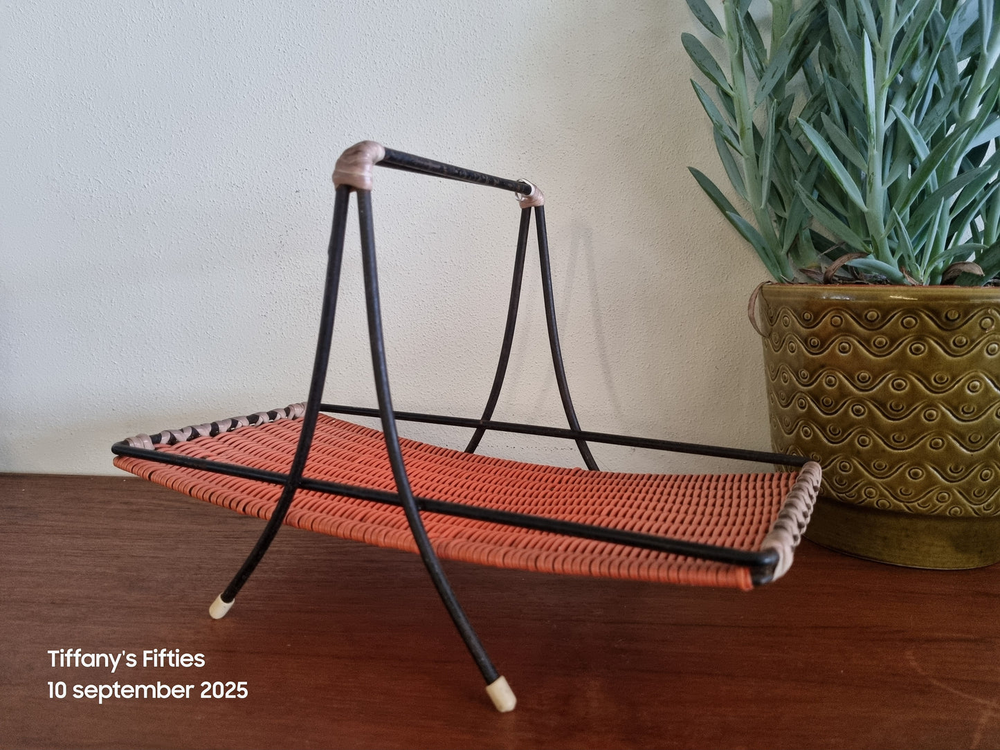 Vintage draadstaal fruitschaaltje