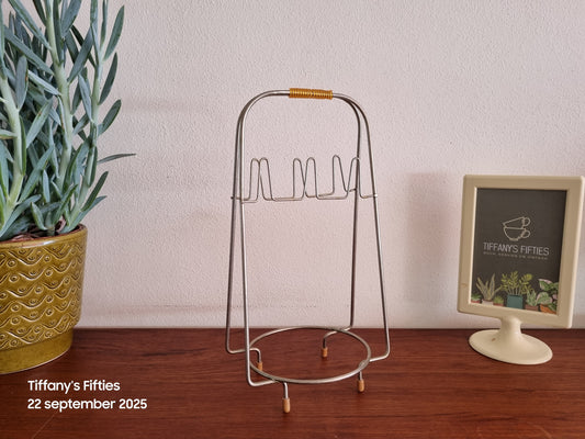 Vintage draadstaal kopjesrekje