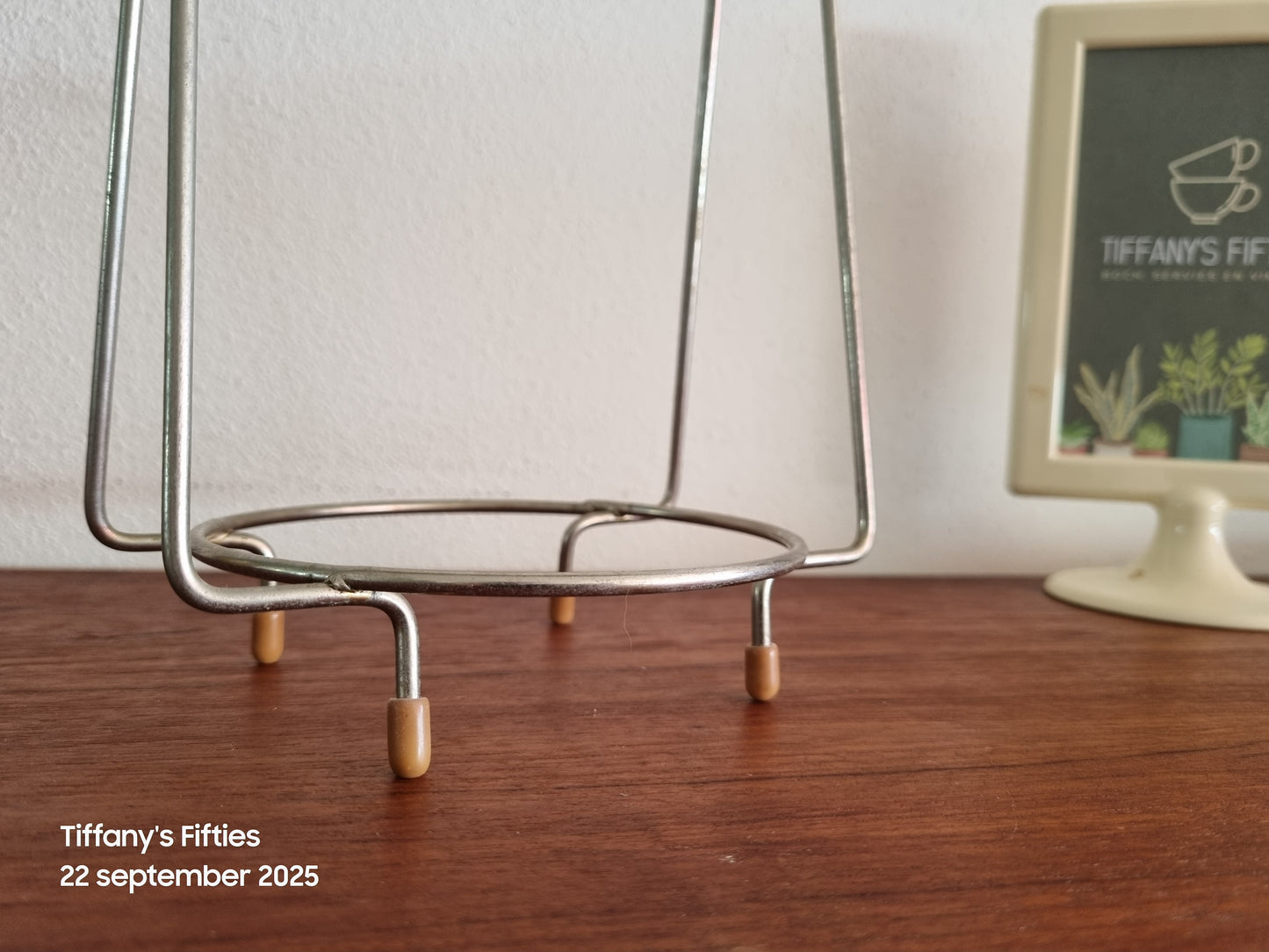 Vintage draadstaal kopjesrekje