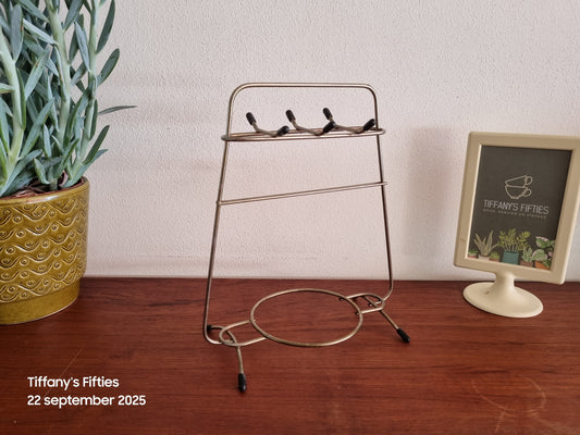 Vintage kopjeshouder zwarte nopjes