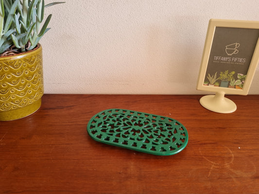 Vintage groene pannenonderzetter