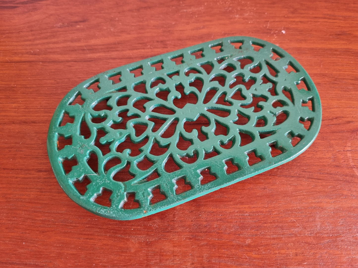 Vintage groene pannenonderzetter