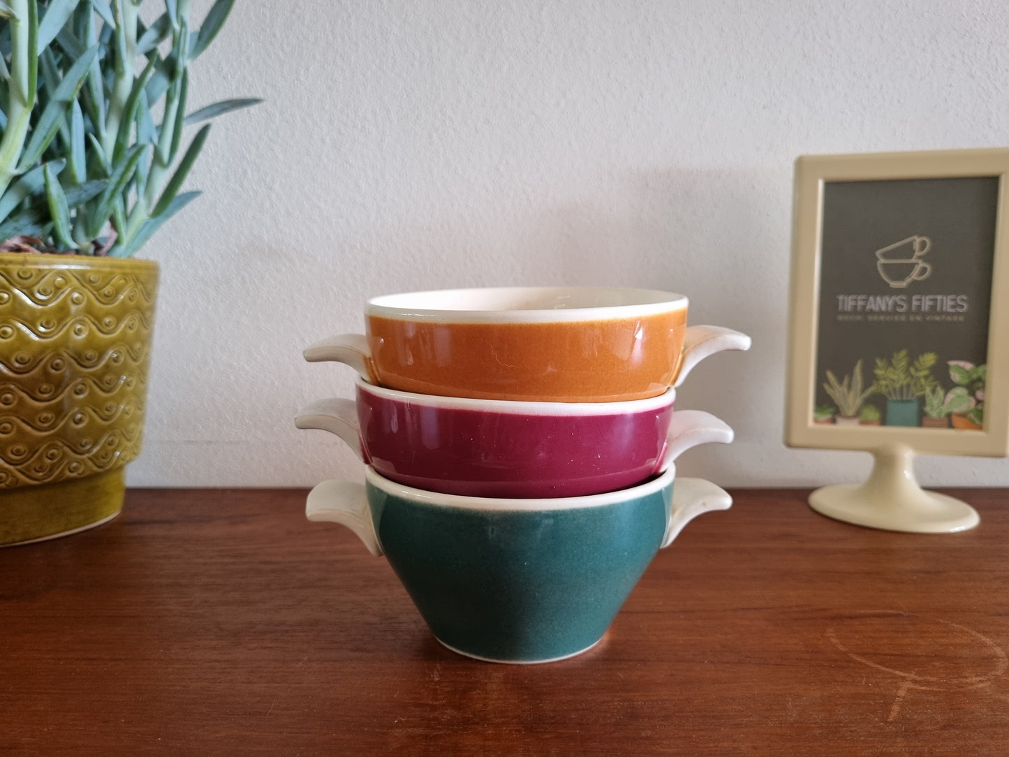 Vintage soepkom met oor (Duits)