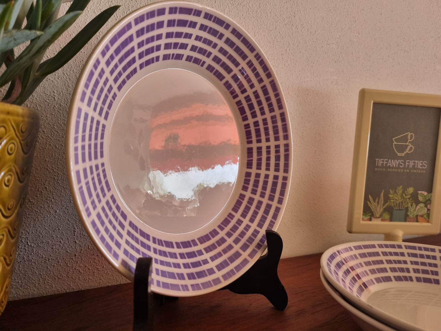 Diep bord Boch "Vedette" Janique paars