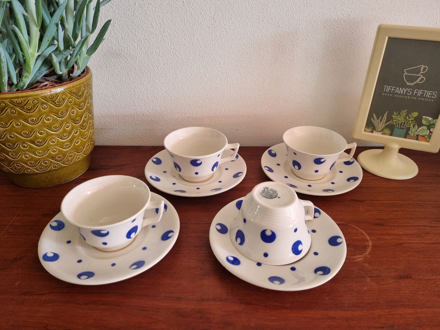 Kop-en-schotel Boch "Amsterdam" aero blauw