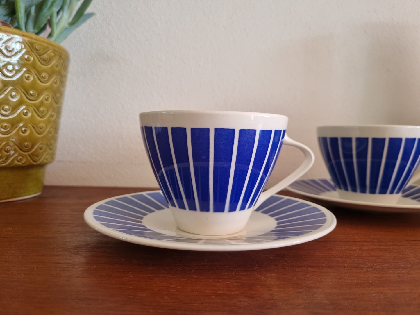 Kop-en-schotel Boch "Prestige" Bandes Verticales blauw