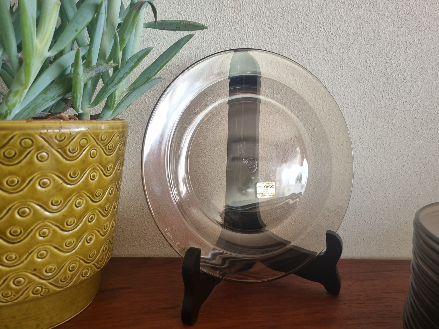 Rookglas dessertbord Arcoroc France