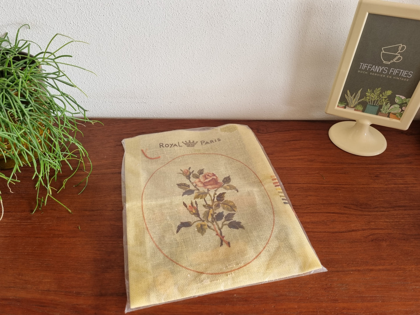 Borduurpakket vintage roos