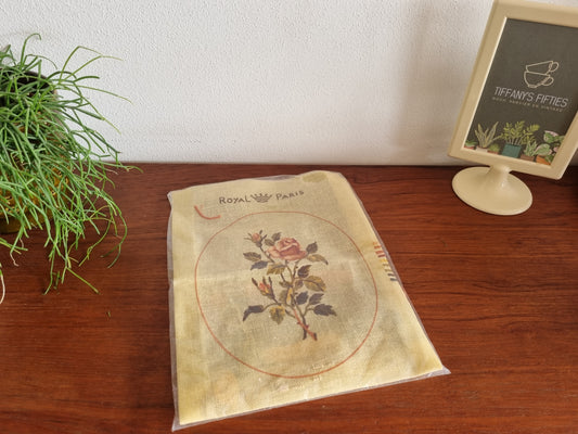 Borduurpakket vintage roos