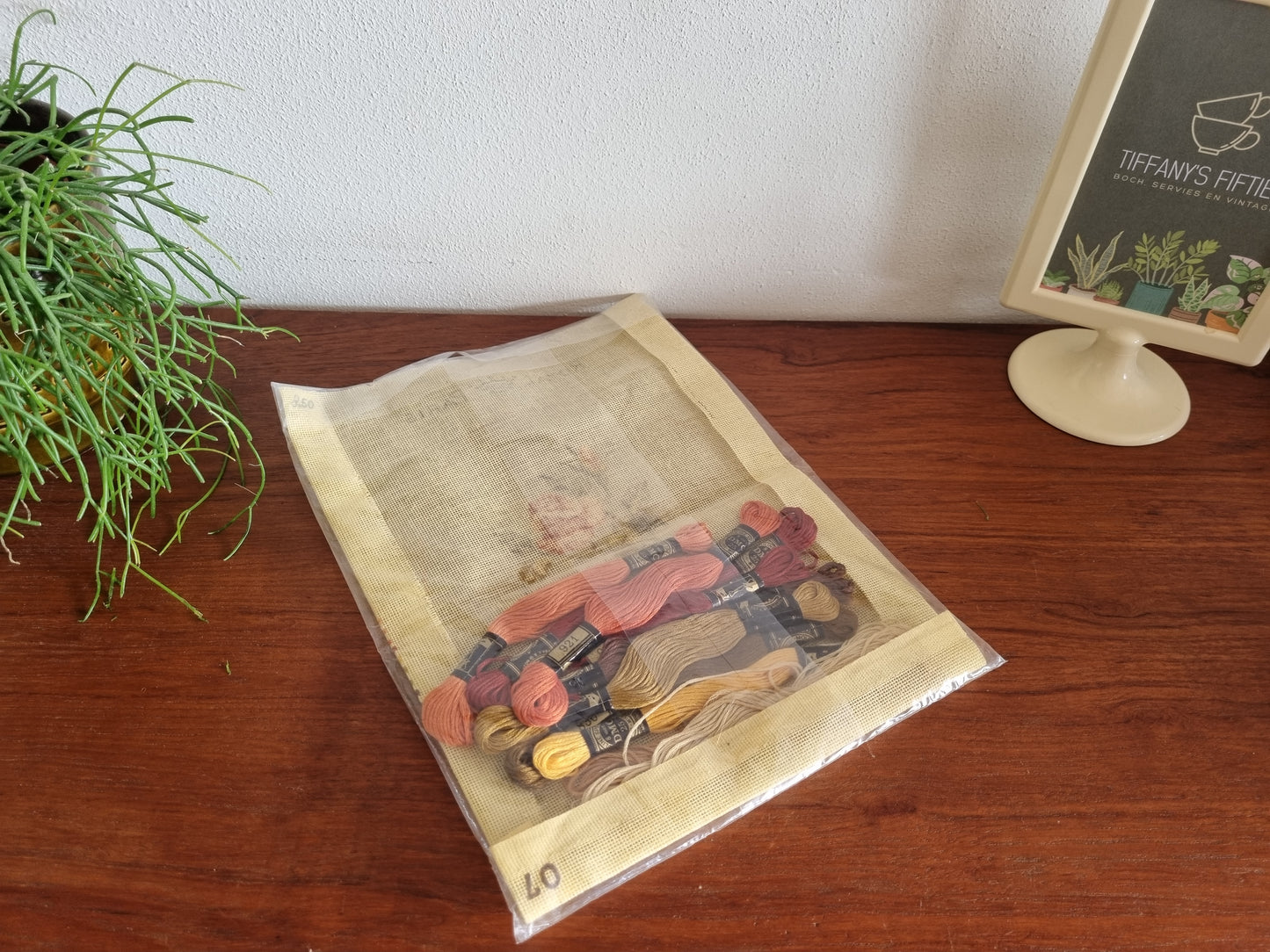 Borduurpakket vintage roos