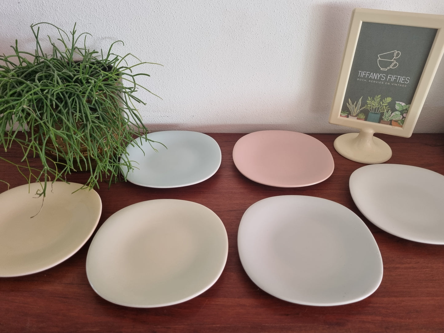 Gebaksbordjes Boch Satiné pastel