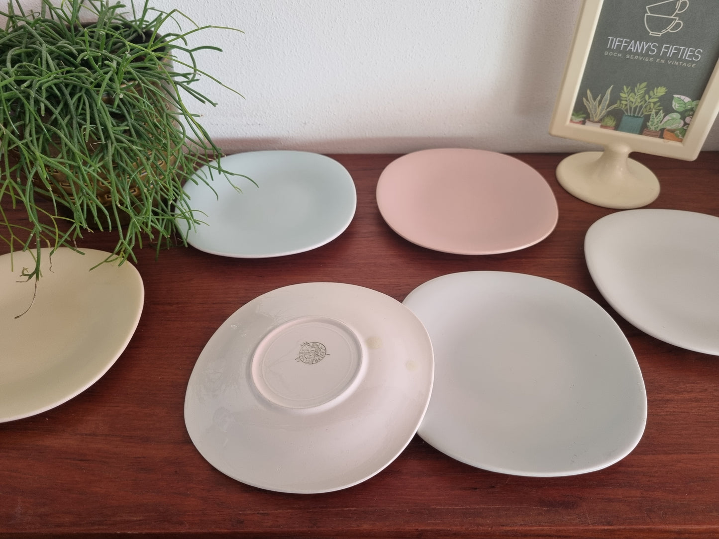 Gebaksbordjes Boch Satiné pastel