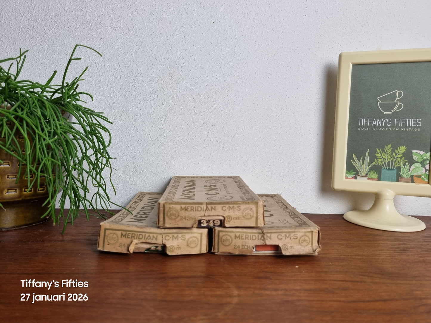 Vintage Meridian C.M.S. borduurgaren groen nr. 724 – originele doos