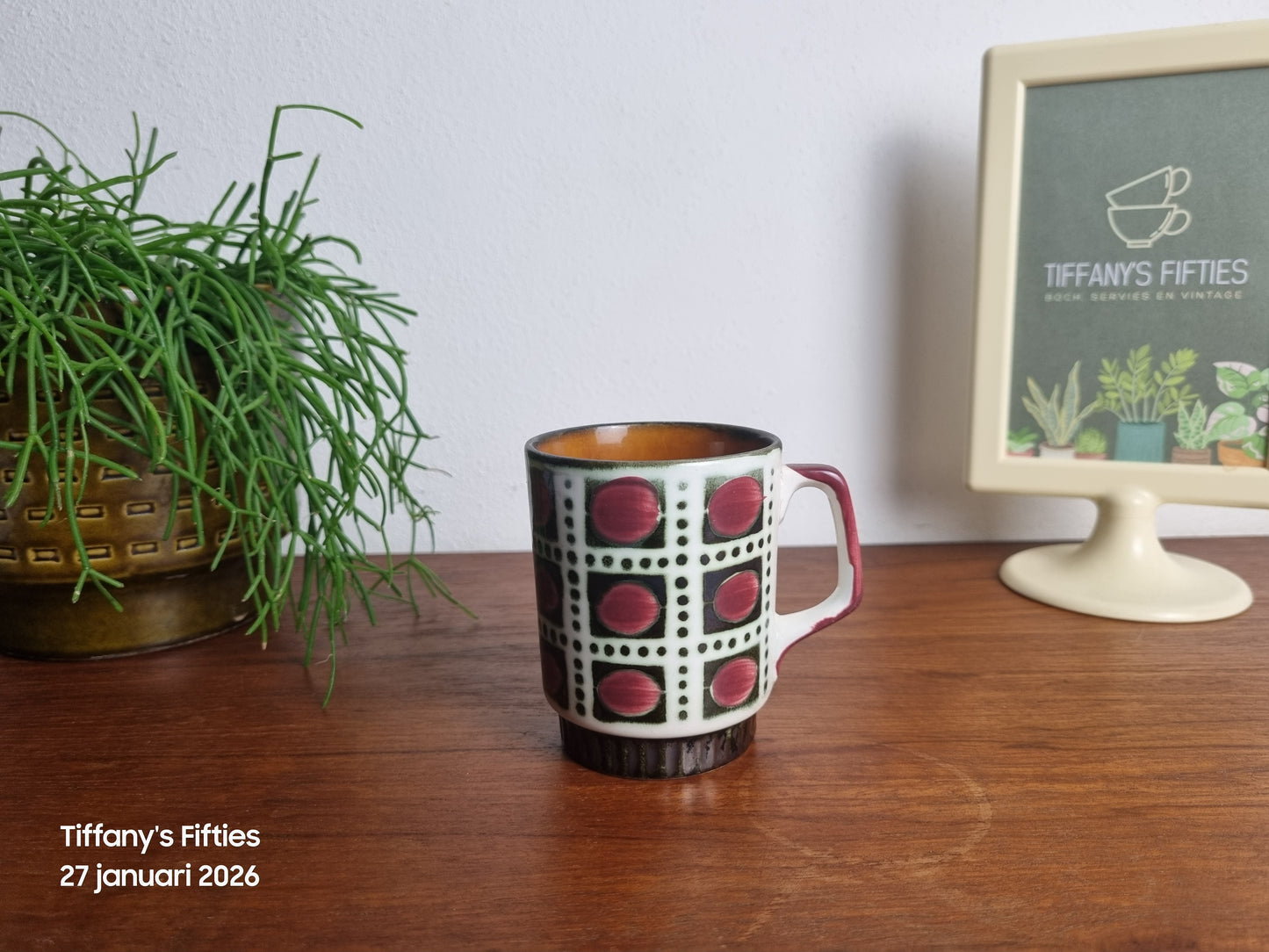 Hoog kopje Boch Bernadette rood