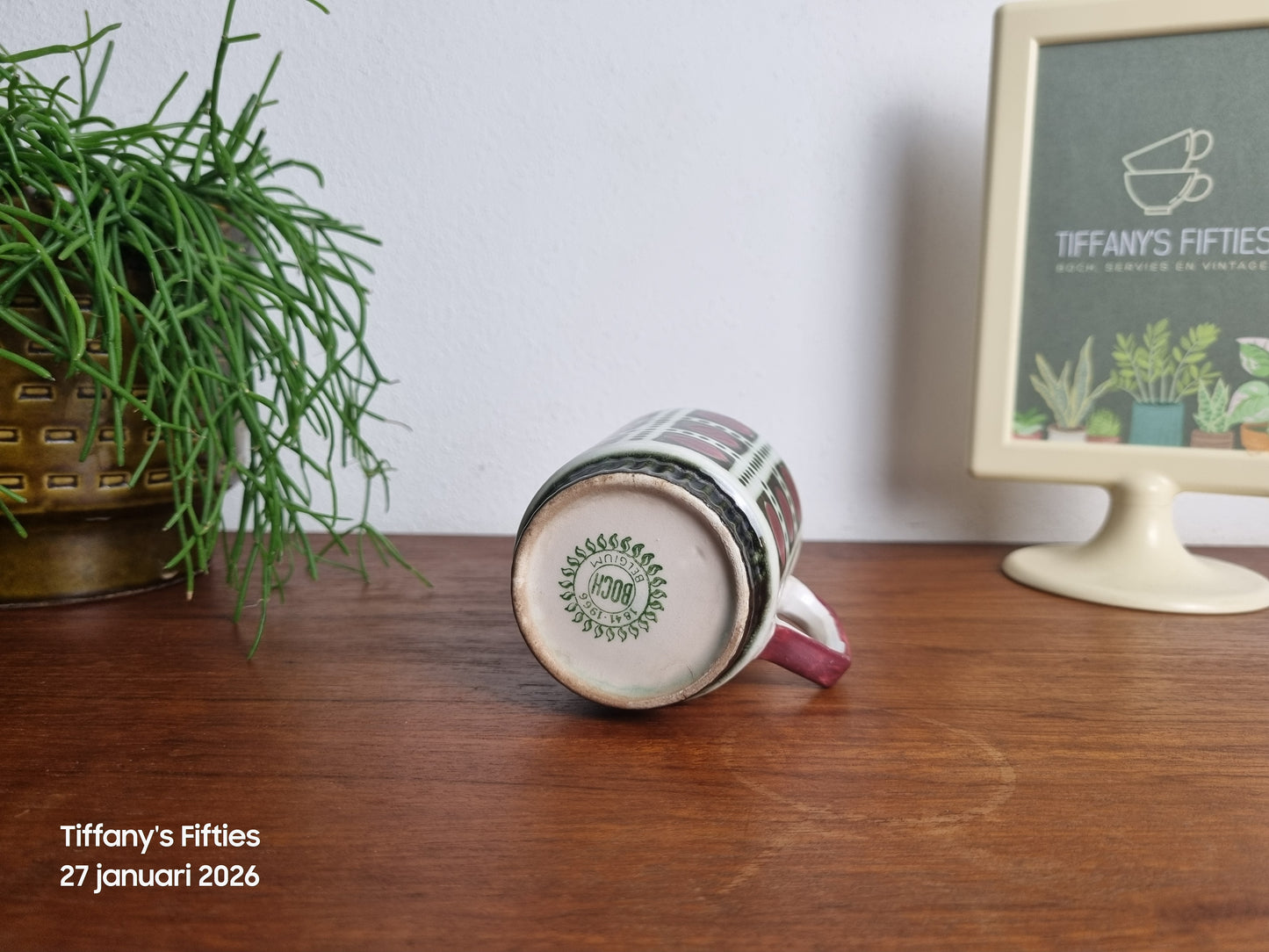 Hoog kopje Boch Bernadette rood