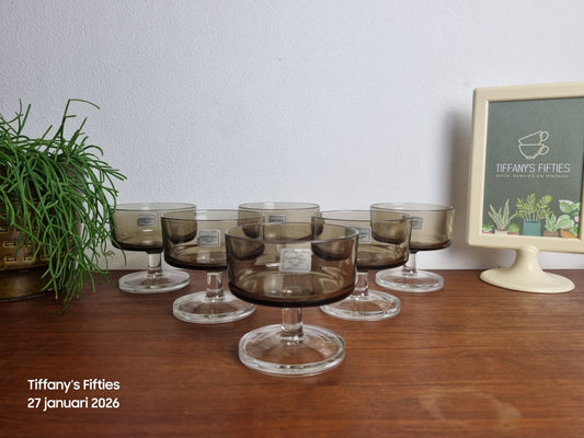 Vintage rookglas dessertglas