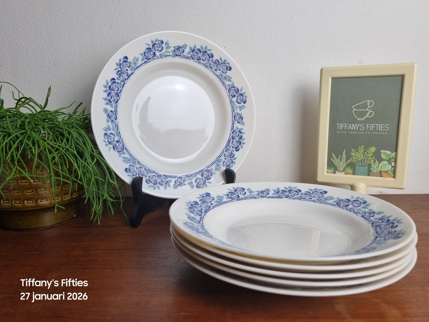 Diep bord Arcopal Blue Rose